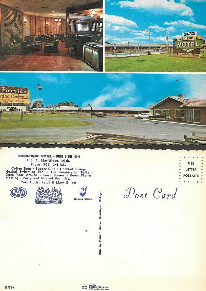 Manistique Motel - Vintage Postcard (newer photo)